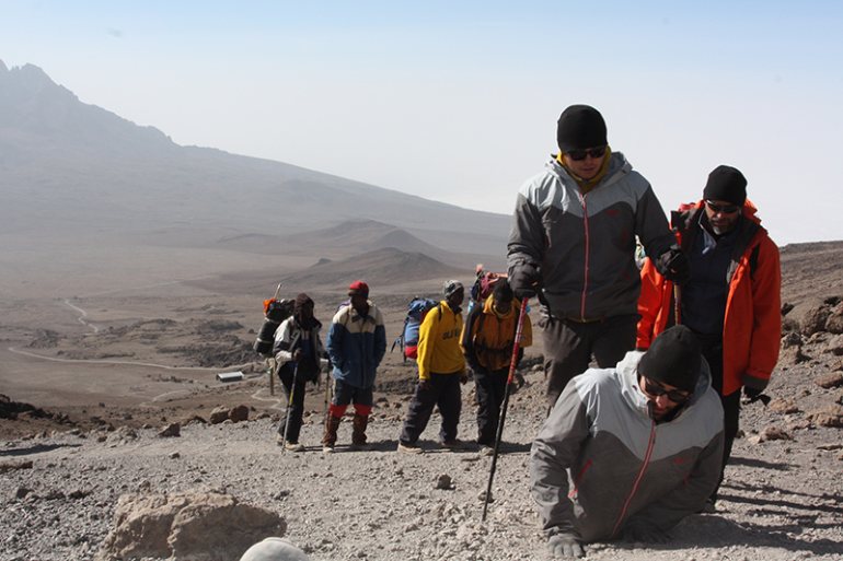Kilimandscharo - Aufstieg auf Händen