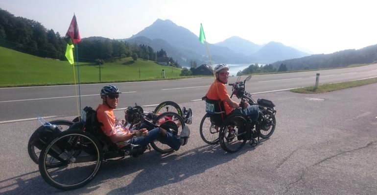 Handbike-Tour durch die Berge